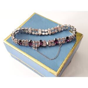 Vintage B David Designer Purple and Lavendar Bracelet